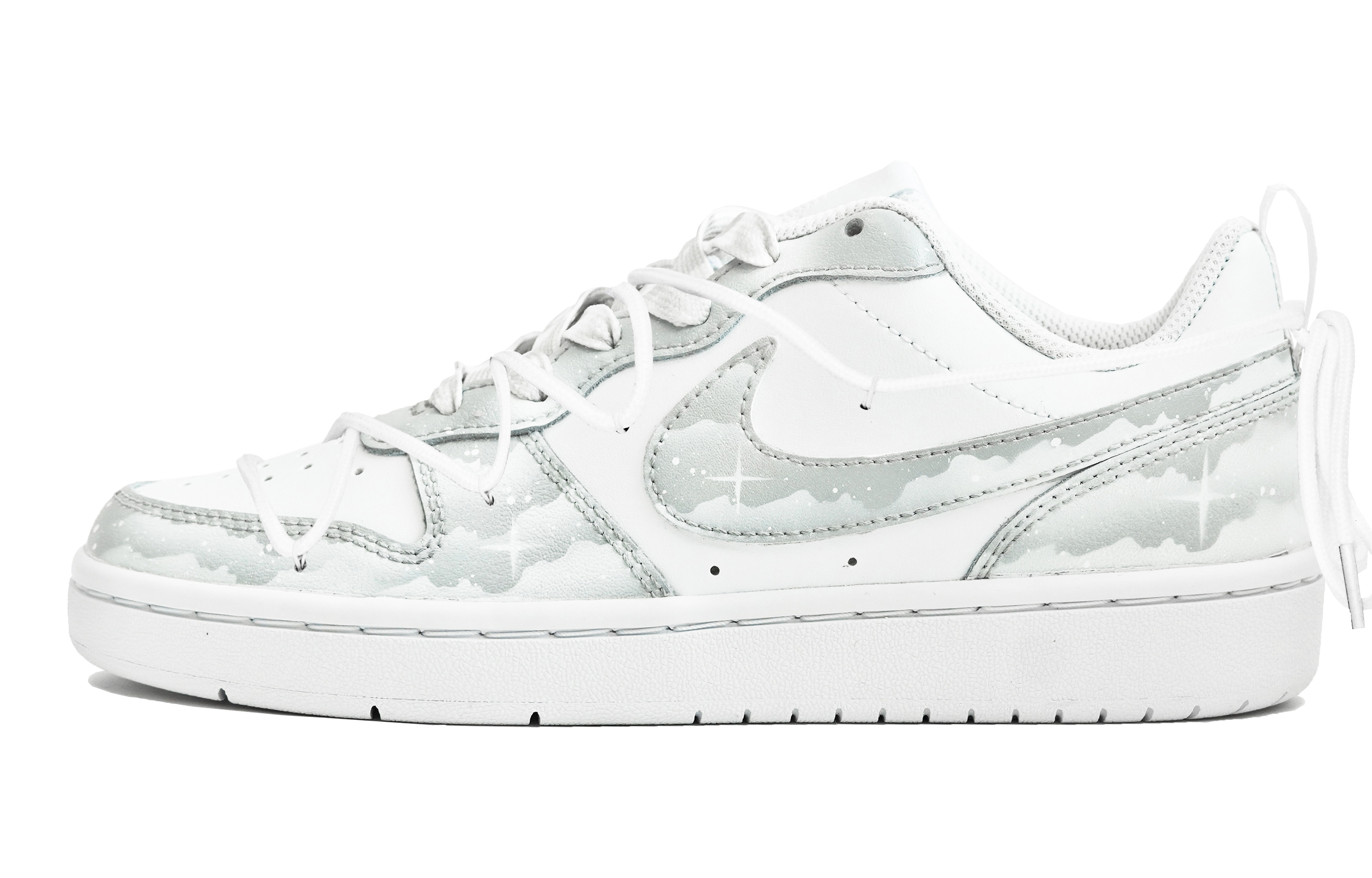 Order 나이키 코트 버로 '회색 별밤' (커스텀) BQ5448-100(Team14-解构灰星S-Box)