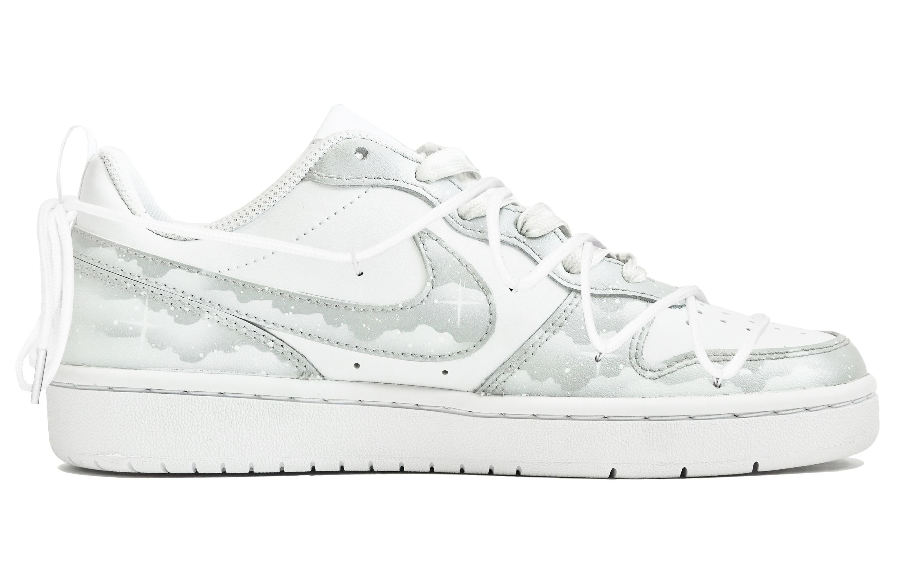 Lookbook 나이키 코트 버로 '회색 별밤' (커스텀) BQ5448-100(Team14-解构灰星S-Box)