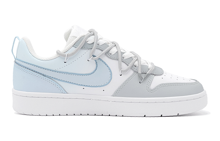 Order 【訂製球鞋】Nike Court Borough 解構風 小清新 夏日甜心 漸變噴繪 限定鞋盒 低筒 板鞋 GS 冰藍