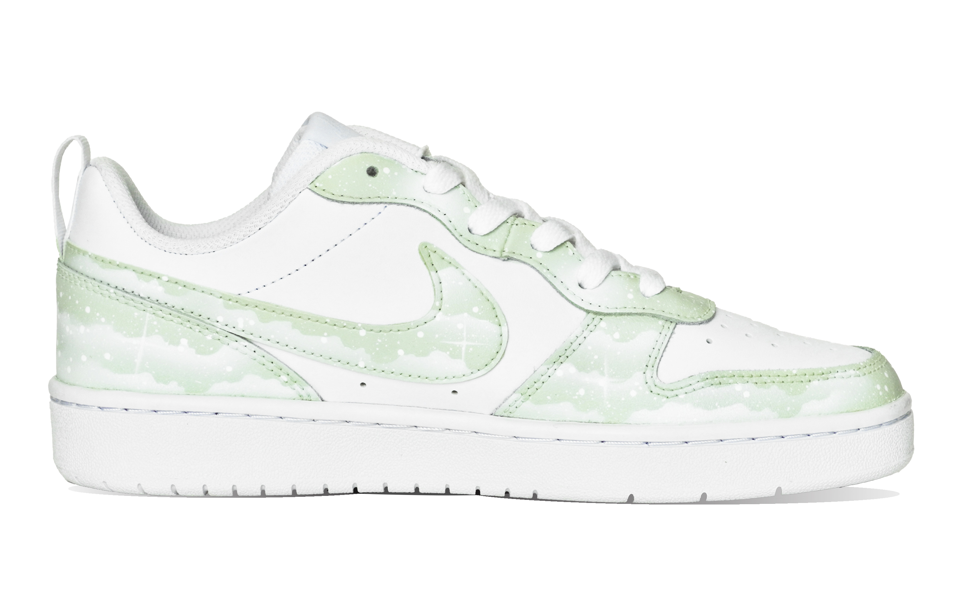 Lookbook [Custom Shoes] Nike Court Borough 'Cielo Estrellado Verde Matcha' BQ5448-100(Team14-绿色星空S-Box)