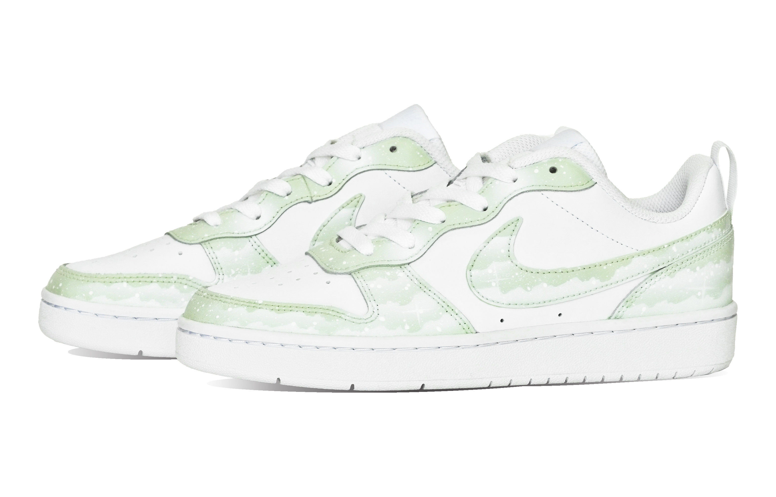 Shop [Custom Shoes] Nike Court Borough 'Cielo Estrellado Verde Matcha' BQ5448-100(Team14-绿色星空S-Box)