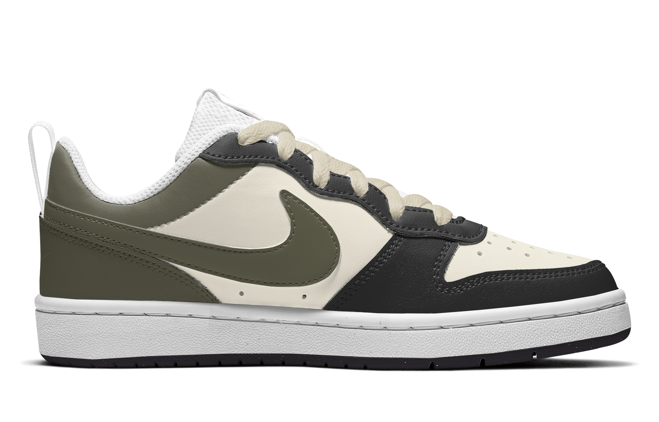 Lookbook 【定製球鞋】Nike Court Borough系列 減齡愛情 腰果花 潮流 街頭 字母 解構高街 低筒 滑板鞋 GS 橄欖綠