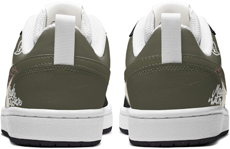 【定製球鞋】Nike Court Borough系列 減齡愛情 腰果花 潮流 街頭 字母 解構高街 低筒 滑板鞋 GS 橄欖綠 Purchase 【定製球鞋】Nike Court Borough系列 減齡愛情 腰果花 潮流 街頭 字母 解構高街 低筒 滑板鞋 GS 橄欖綠