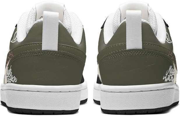 【定製球鞋】Nike Court Borough系列 減齡愛情 腰果花 潮流 街頭 字母 解構高街 低筒 滑板鞋 GS 橄欖綠 Purchase 【定製球鞋】Nike Court Borough系列 減齡愛情 腰果花 潮流 街頭 字母 解構高街 低筒 滑板鞋 GS 橄欖綠