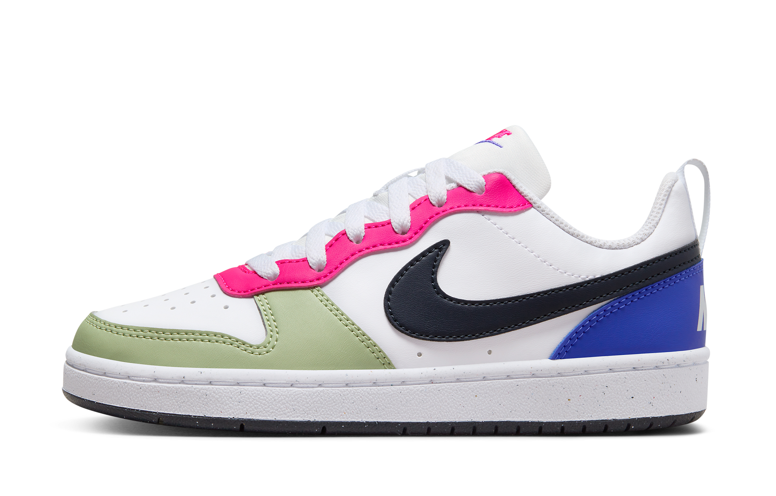 Cheap 【定製球鞋】Nike Court Borough系列 減齡愛情 腰果花 潮流 街頭 字母 解構高街 低筒 滑板鞋 GS 橄欖綠