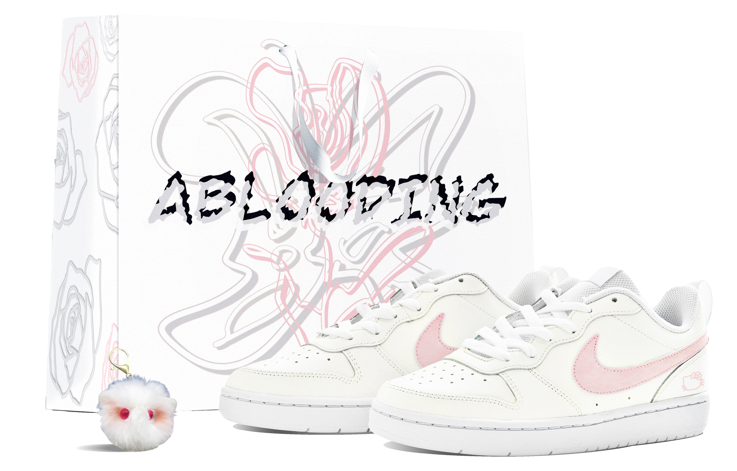 Buy [Sepatu Kustom] Nike Court Borough 'Pink Kitty' BQ5448-100(Team14-粉色猫咪S-Box)