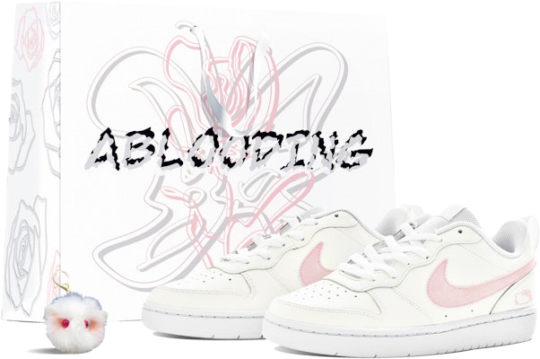 【訂製球鞋】 Nike Court Borough ABLOODING 粉色貓咪 凱蒂喵喵 手繪簡約 防滑耐磨 低筒 板鞋 GS Buy 【訂製球鞋】 Nike Court Borough ABLOODING 粉色貓咪 凱蒂喵喵 手繪簡約 防滑耐磨 低筒 板鞋 GS