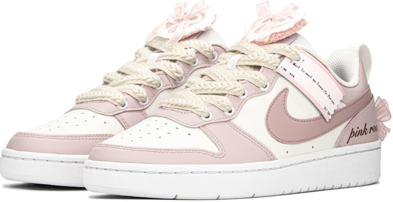 【定製球鞋】 Nike Court Borough FZBB 日公主 清新 簡約 百搭 禮盒 低筒 板鞋 GS 粉白 Lookbook 【定製球鞋】 Nike Court Borough FZBB 日公主 清新 簡約 百搭 禮盒 低筒 板鞋 GS 粉白