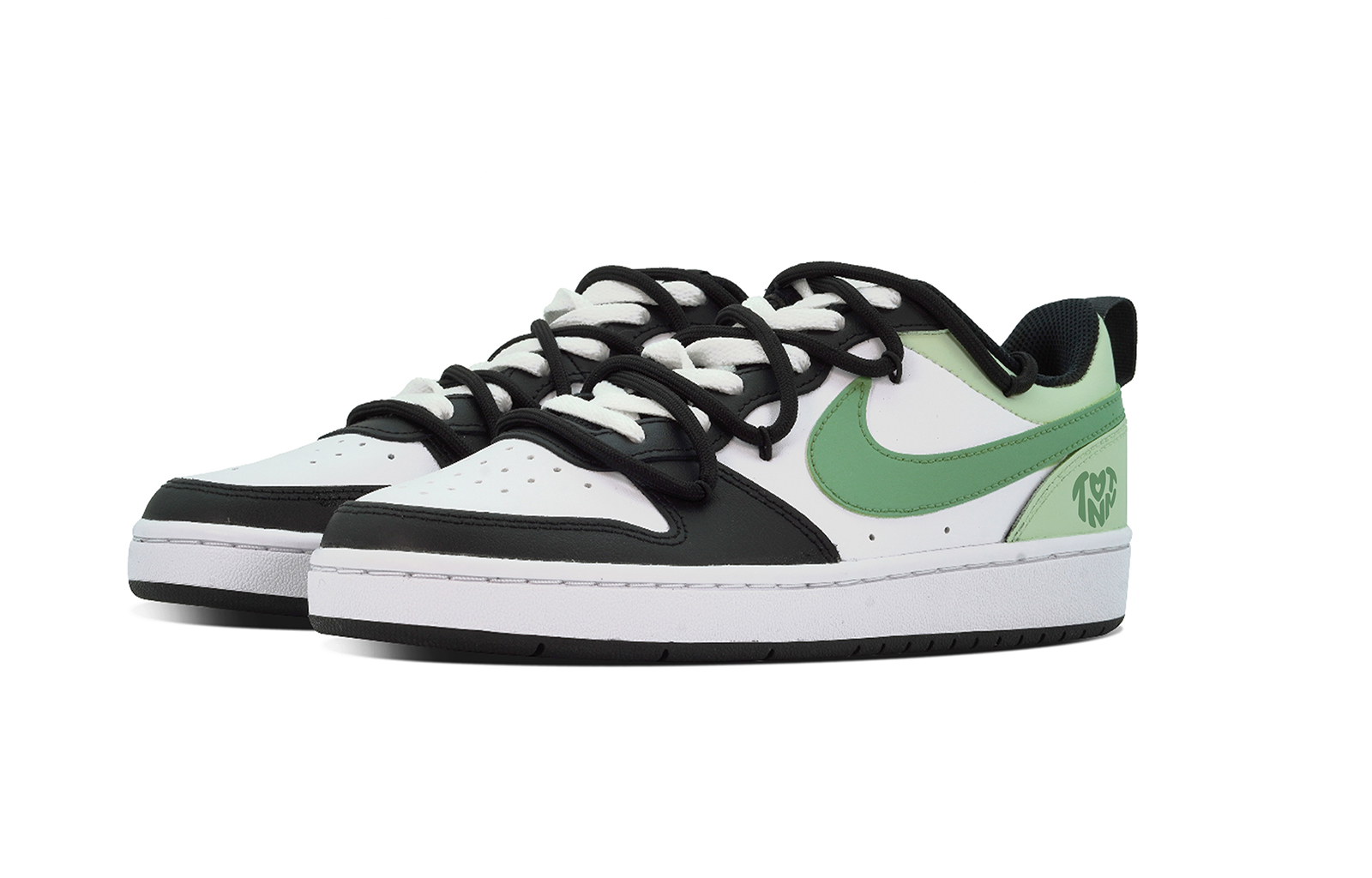 Shop 나이키 코트 버러 '민트 블랙 화이트' (커스텀) BQ5448-115(team85-动心抹茶)