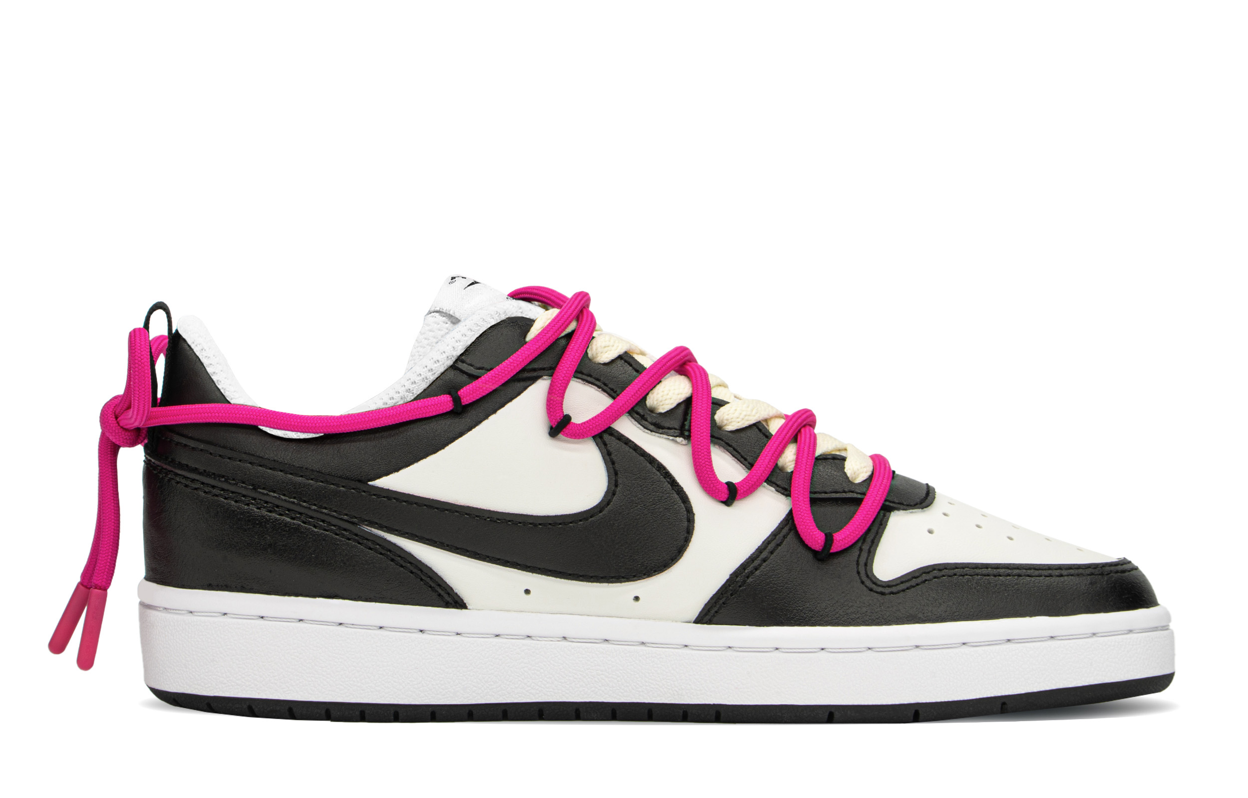 [Custom Shoes] Nike Court Borough 'Romantic Panda - Black White Beige' 圖 2