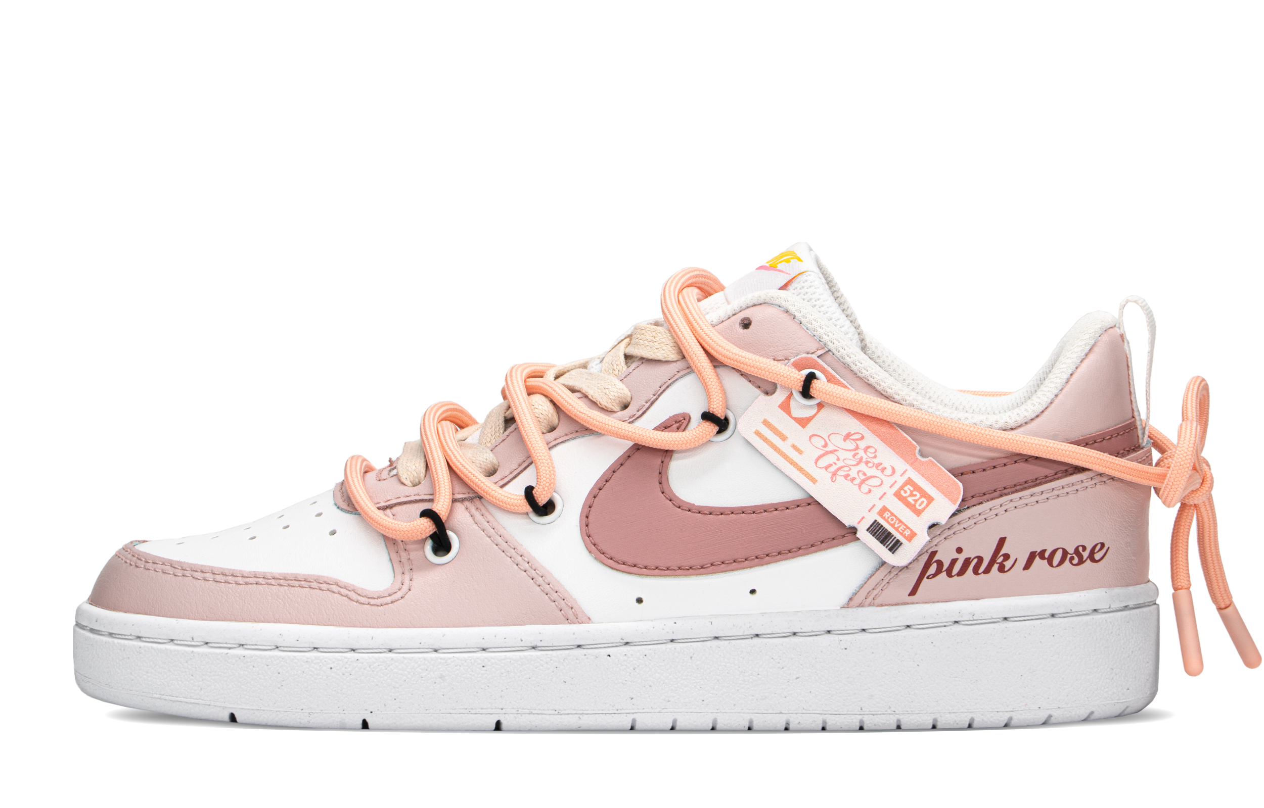 Buy [Sepatu Custom] Nike Court Borough 'Rose Pink & Krim' BQ5448-124(TeamA-CB玫瑰粉S-BOX)