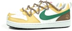 Shop 【訂製球鞋】Nike Court Borough系列 餅餅 解構 字母 高街 低筒 板鞋 GS 黃綠棕