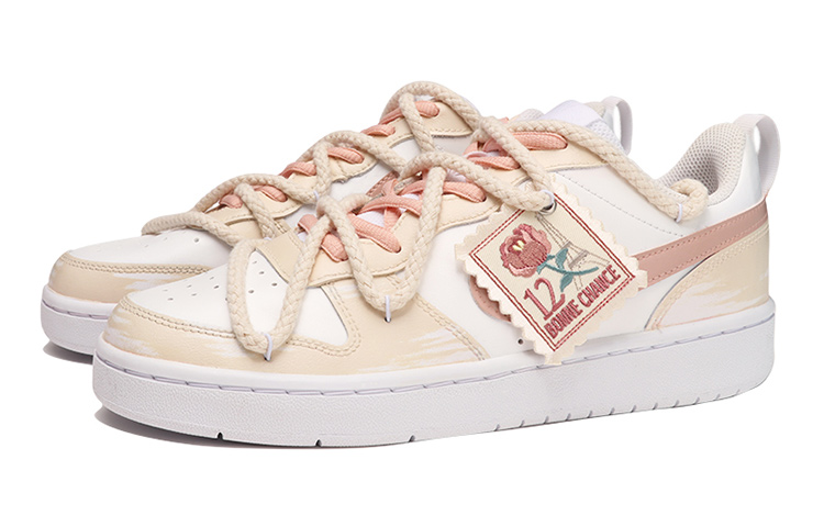 Lookbook [定制鞋] Nike Court Borough Low 2 '灰粉潮流' BQ5448-100(TeamThree-女款复古米粉白)
