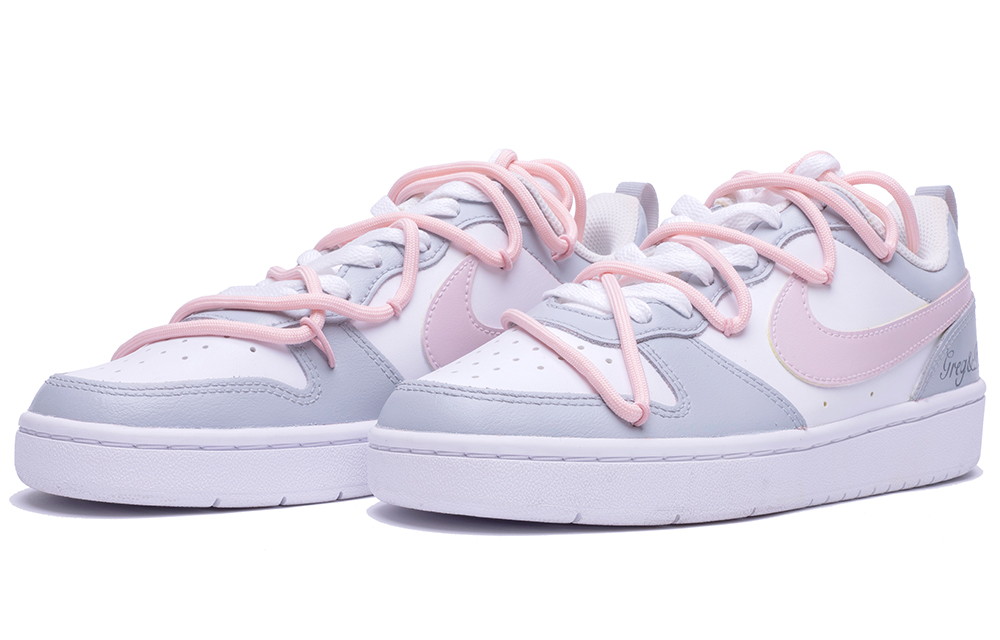 Lookbook [Nike Kasut Custom] Nike Court Borough Low 2 'Ash Sunset' BQ5448-100(TeamF-苍烟落日)