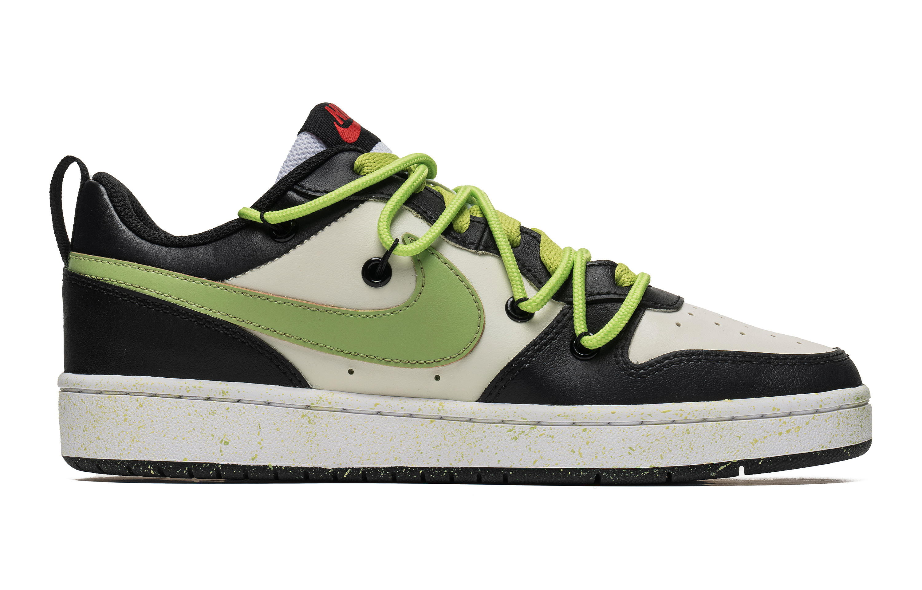 Buy [Sepatu Custom] Nike Court Borough Low 2 'Avocado Swoosh Splatter' BQ5448-110(Team22-牛油果三勾A-BOX)