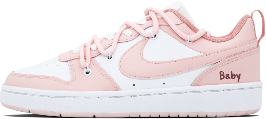 【客製球鞋】Nike Court Borough Low 2 babygirl 禮物gift 顯年輕 低筒 板鞋 GS 粉色 Buy 【客製球鞋】Nike Court Borough Low 2 babygirl 禮物gift 顯年輕 低筒 板鞋 GS 粉色