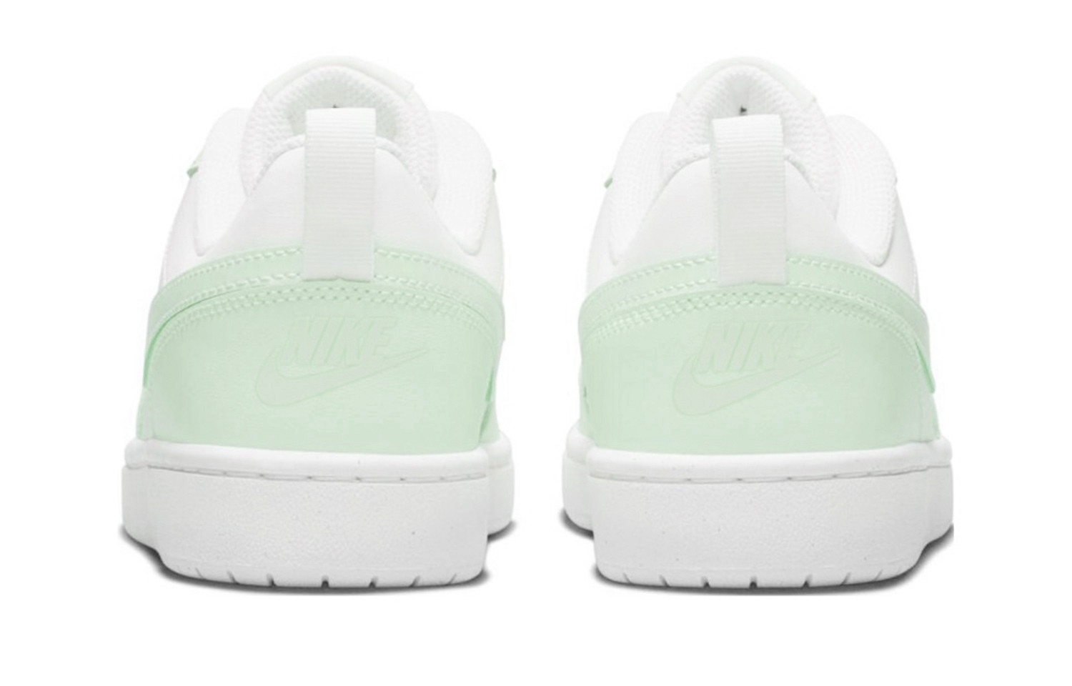 Shop [定制球鞋] 耐克Court Borough Low 2 '芭蕾缎带白绿' BQ5448-100(Team48-清新绿)