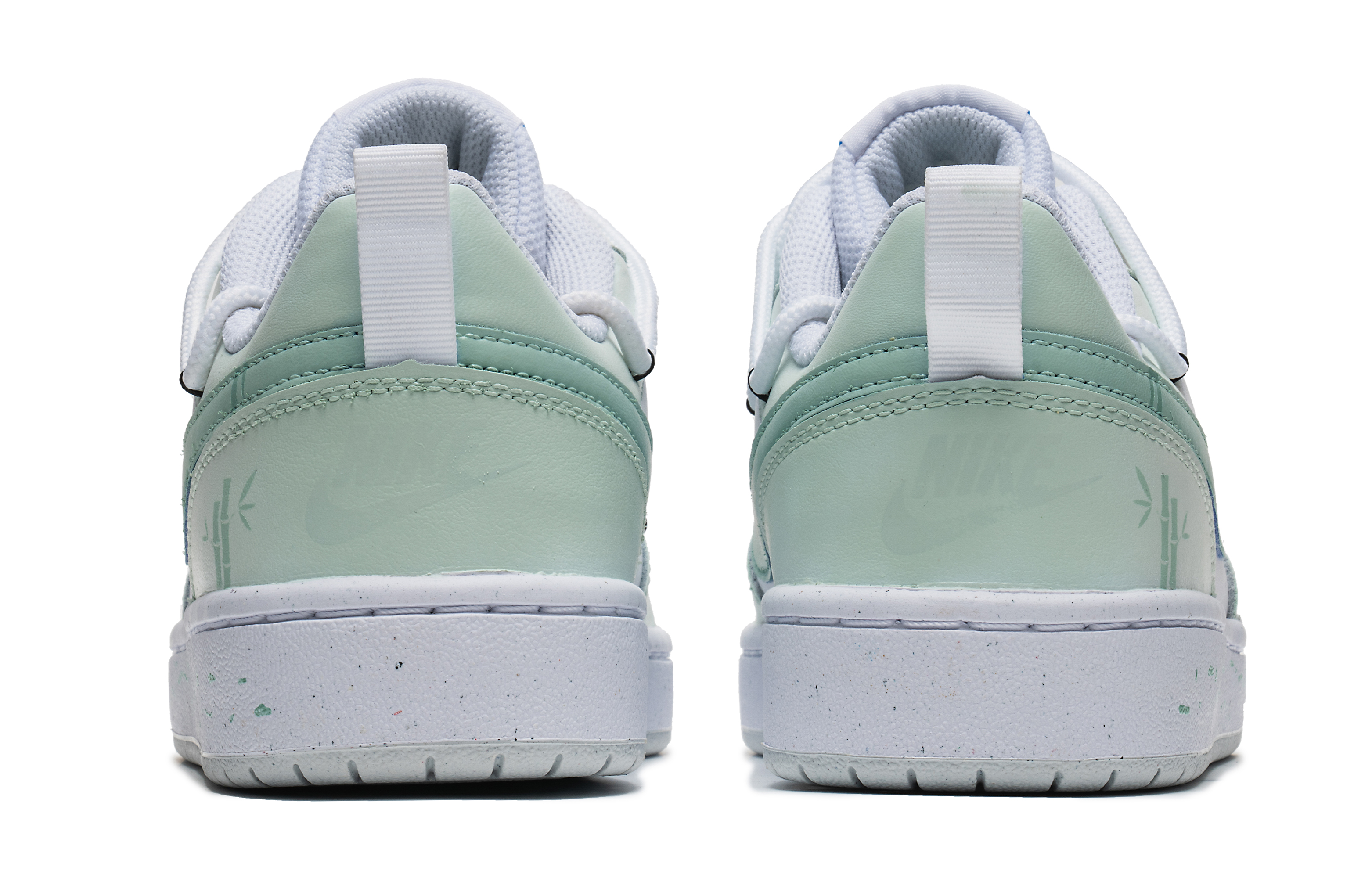 Lookbook 【定制球鞋】Nike Court Borough Low 2 青春校園 竹子 熊貓 中國風 潑墨 低幫 板鞋 GS 白綠