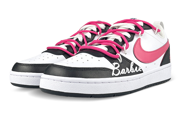 Lookbook 【訂製球鞋】Nike Court Borough Low 2 芭比 解構 糖心 撞色 特別鞋盒 低筒 板鞋 GS 黑粉