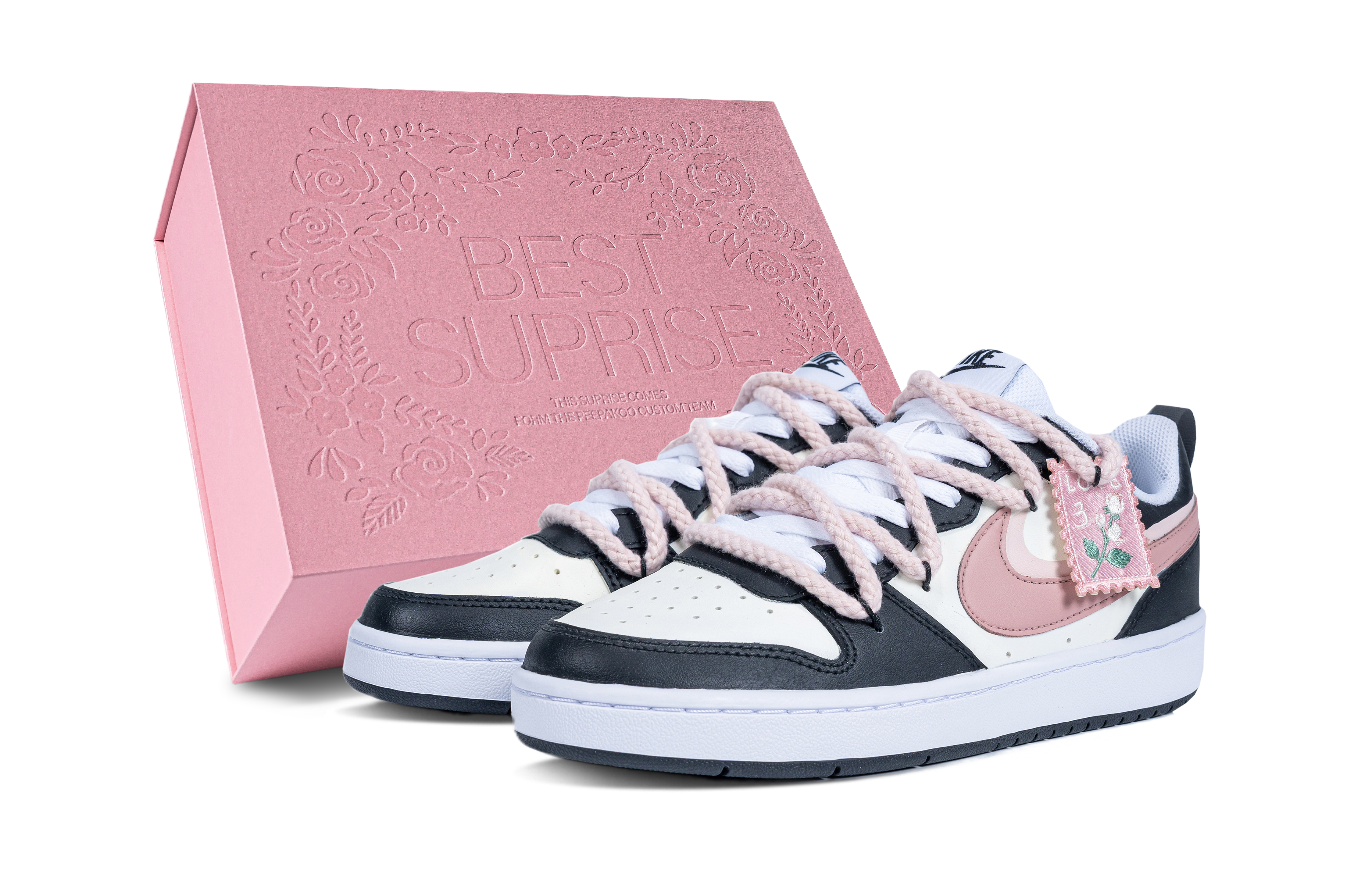 Buy 나이키 커스텀 바비 핑크 코트 보로우 로우 2 BQ5448-104(Team拾陆-芭比花粉特殊礼盒)