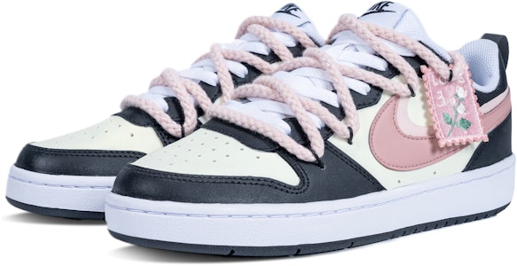 【訂製球鞋】Nike Court Borough Low 2 芭比花粉 厚底 防滑 耐磨 低筒 板鞋 GS 粉色 Lookbook 【訂製球鞋】Nike Court Borough Low 2 芭比花粉 厚底 防滑 耐磨 低筒 板鞋 GS 粉色