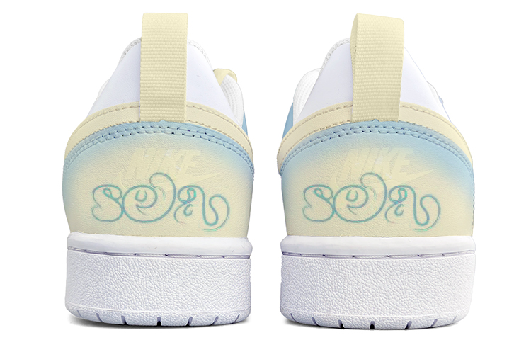 Shop [Kasut Custom] Nike Court Borough Low 2 'Pantai dan Ombak' BQ5448-100(Team13-沙滩与海浪)