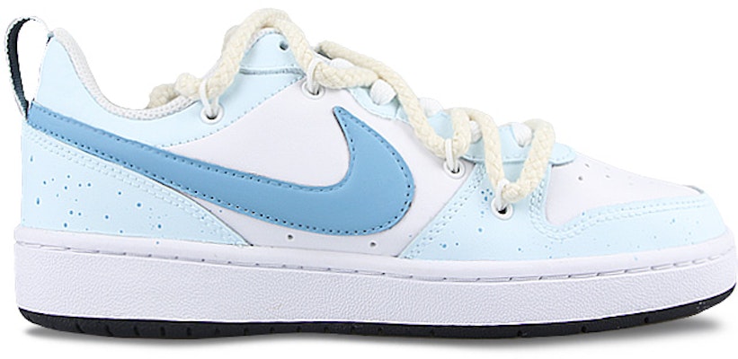 【定制球鞋】Nike Court Borough Low 2 海灘海星藍 解構風 防滑 耐磨 低幫 板鞋 GS 藍白 Order 【定制球鞋】Nike Court Borough Low 2 海灘海星藍 解構風 防滑 耐磨 低幫 板鞋 GS 藍白