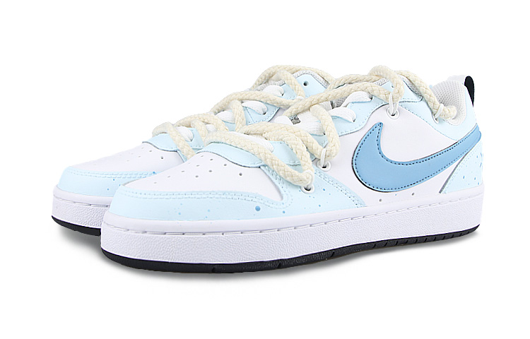 Lookbook [Custom Kasut] Nike Court Borough Low 2 'Pantai Starfish Biru Dekonstruksi' BQ5448-104(Team58-海滩海星)