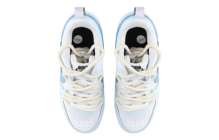 Shop [Custom Kasut] Nike Court Borough Low 2 'Pantai Starfish Biru Dekonstruksi' BQ5448-104(Team58-海滩海星)