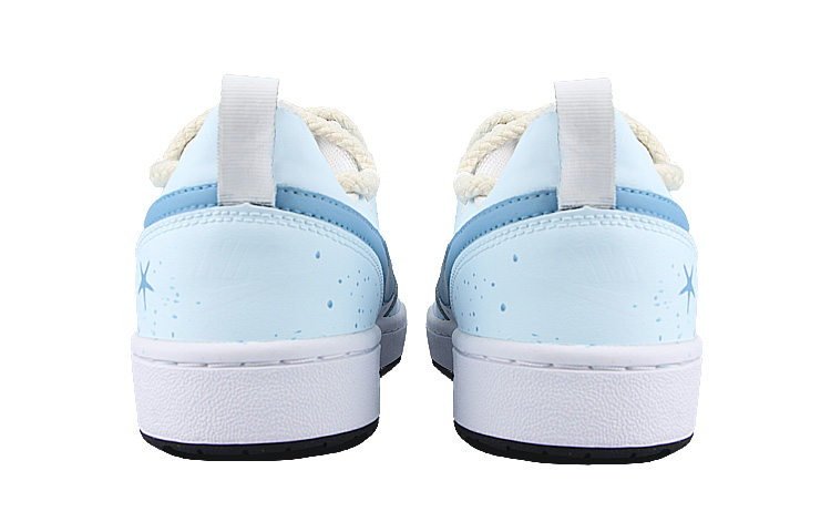 Purchase [Custom Kasut] Nike Court Borough Low 2 'Pantai Starfish Biru Dekonstruksi' BQ5448-104(Team58-海滩海星)