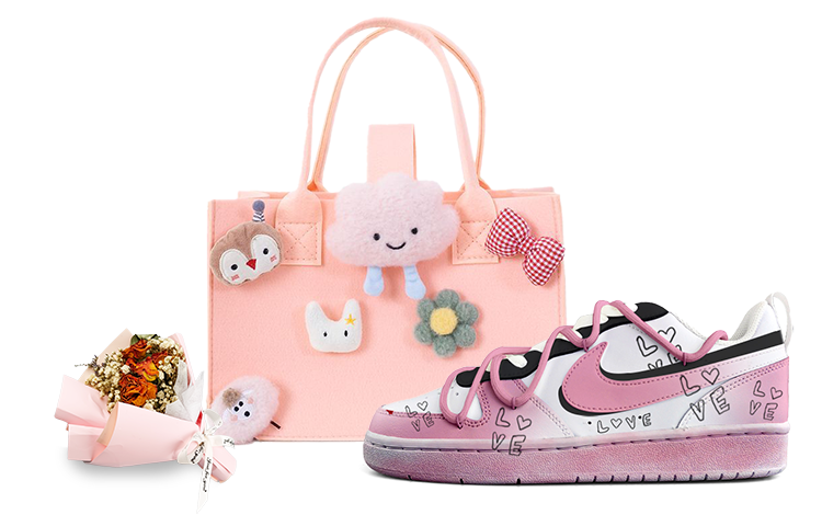 [Custom Shoes] Nike Court Borough Low 2 'Berry Blush Black Pink Deconstructed Lace'