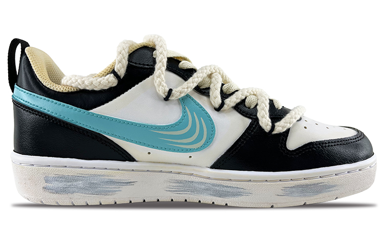 Order [Zapatos Personalizados] Nike Court Borough Low 2 'Negro Naranja Vintage' BQ5448-100-445631