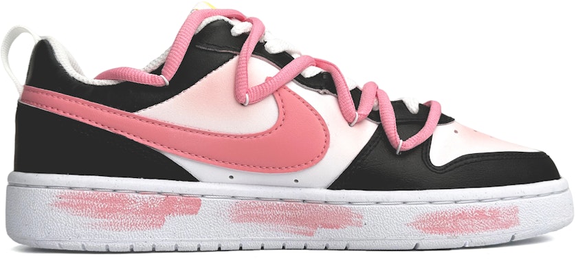 Zapatillas Personalizadas Nike Court Borough Low 2 'Negro Rosa Blanco' BQ5448-124(Team11-暗黑少女女款黑粉白) Order Zapatillas Personalizadas Nike Court Borough Low 2 'Negro Rosa Blanco' BQ5448-124(Team11-暗黑少女女款黑粉白)