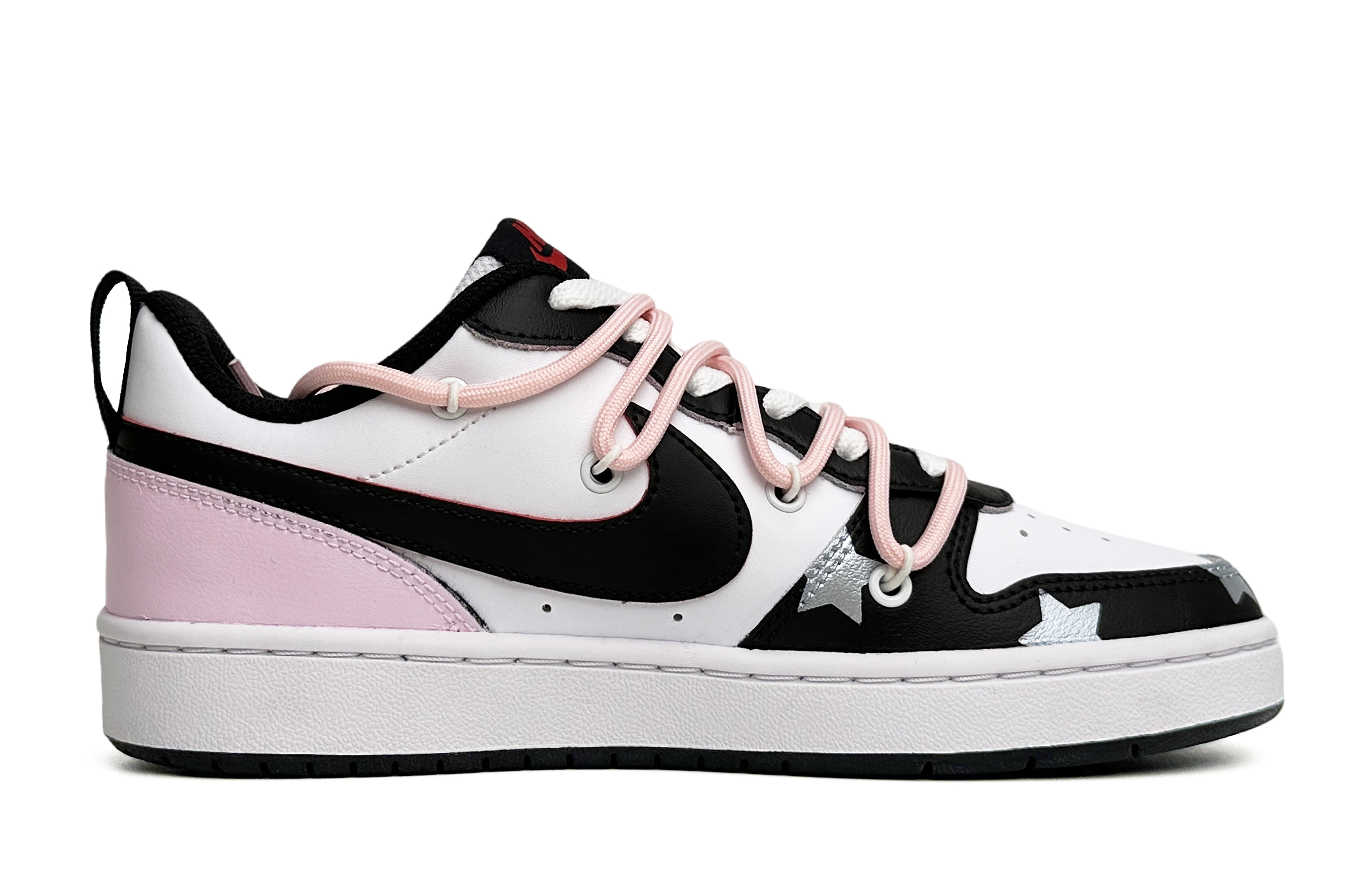 Order 定制鞋款 耐克Court Borough Low 2 '黑粉星尘' BQ5448-110(Team87-黑粉星辉女款)