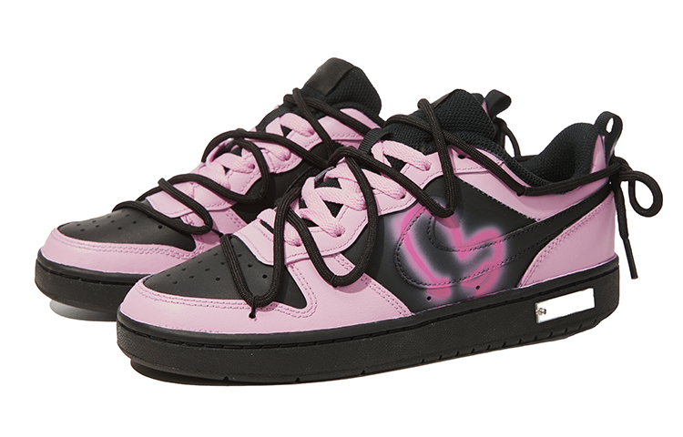 Lookbook 【カスタムシューズ】ナイキ コート バラウ ロー 2 'ブラックピンクバブルジェリーフィッシュ' BQ5448-001(Team15-野生辣妹)