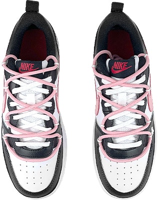 【定制球鞋】Nike Court Borough Low2 禮盒 粉墨 解構風 襪子 低幫 板鞋 GS 黑粉 Shop 【定制球鞋】Nike Court Borough Low2 禮盒 粉墨 解構風 襪子 低幫 板鞋 GS 黑粉