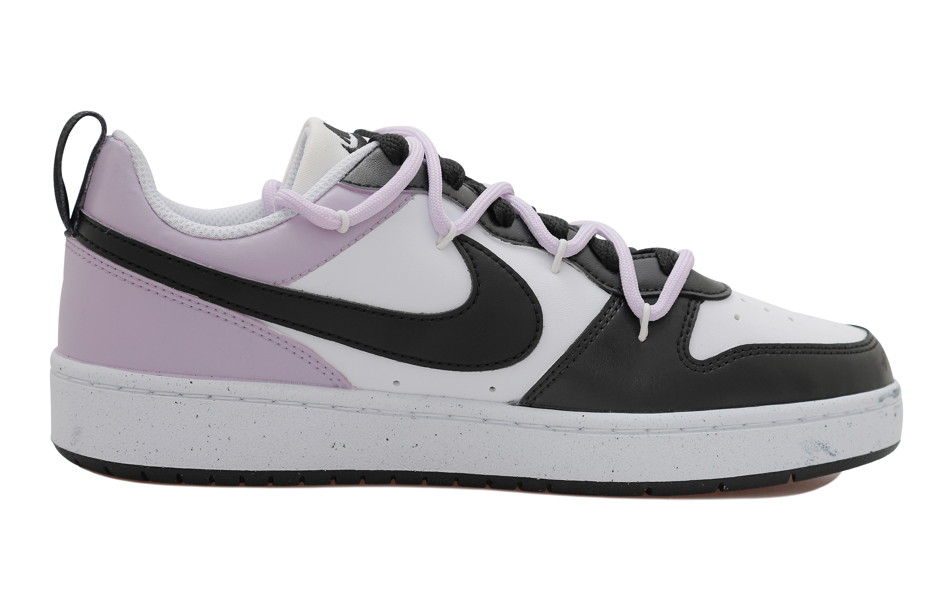 Order 【定制球鞋】 Nike Court Borough Low 2 OKHR 愛心 雙鉤 小熊吊飾 解構鞋帶 防滑 低筒 板鞋 GS 黑紫