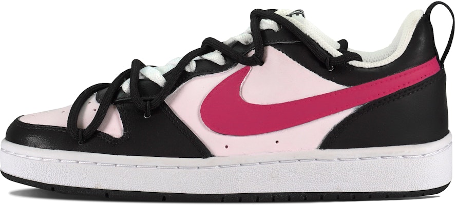 【訂製球鞋】 Nike Court Borough Low 2 加藍莓樹 甜酷的洋甘菊少女風 低筒 板鞋 GS 黑粉 Buy 【訂製球鞋】 Nike Court Borough Low 2 加藍莓樹 甜酷的洋甘菊少女風 低筒 板鞋 GS 黑粉