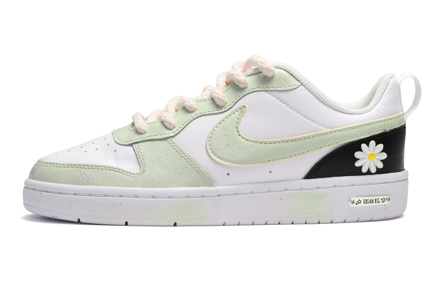 [Custom Shoes] Nike Court Borough Low 2 'Black White Green'