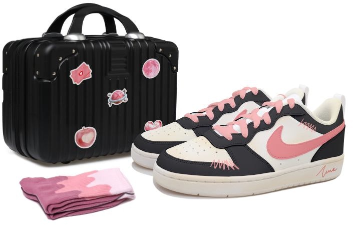 custom-shoes-nike-court-borough-low-2-black-white-pink
