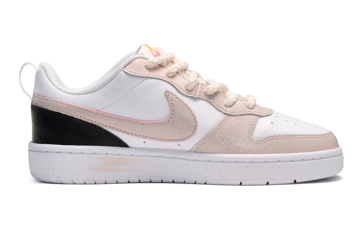 Order 【定制鞋款】耐克Court Borough Low 2 '黑白粉色雏菊' BQ5448-124(TeamE-女款小雏菊黑白粉)