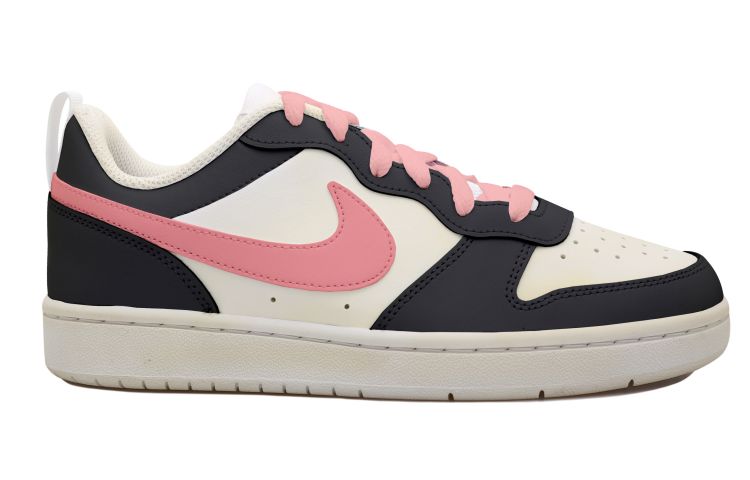 Lookbook [定制鞋] 耐克 Court Borough Low 2 '黑白粉' BQ5448-100(Team拾玖-做旧黑粉勾S-BOX)