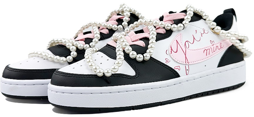 【カスタムシューズ】ナイキ コート バラ レオウ 2 'ブラックホワイトピンク' BQ5448-115(Team40-GS你的名字黑白粉) Lookbook 【カスタムシューズ】ナイキ コート バラ レオウ 2 'ブラックホワイトピンク' BQ5448-115(Team40-GS你的名字黑白粉)