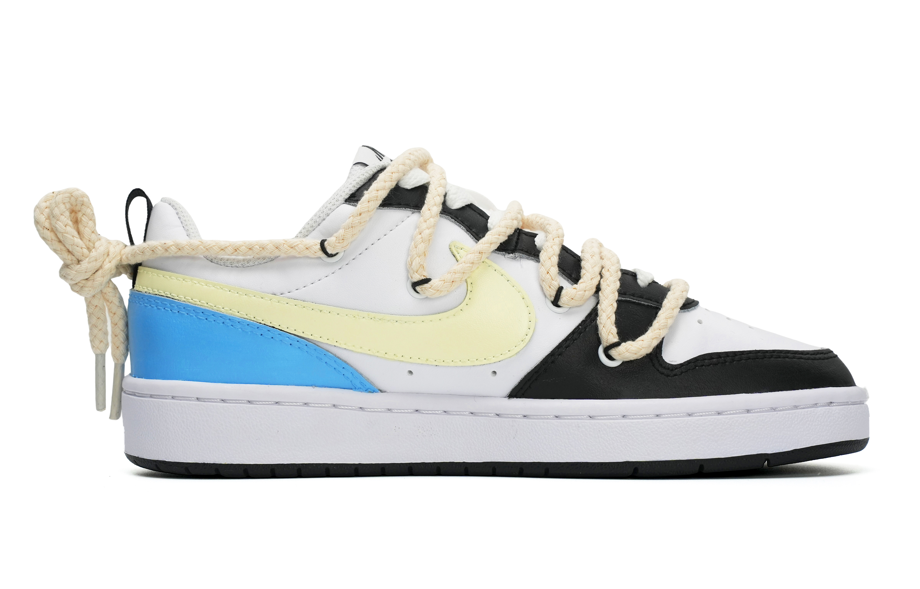 Order 나이키 코트 보로우 로우 2 '블루 블랙 이모티콘' (Nike Court Borough Low 2 '블루 블랙 이모지') BQ5448-104(Team11-蓝黑笑脸女蓝S-BOX)