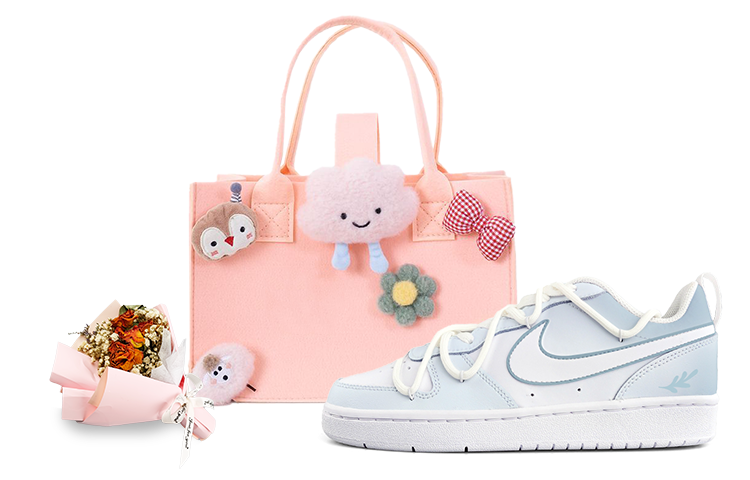 Buy 나이키 코트 보로우 로우2 '블루코랄 그라데이션 커스텀' BQ5448-100(Team13-蓝珊瑚)