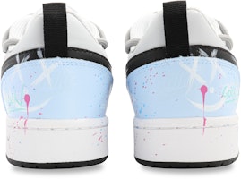 【客製化球鞋】Nike Court Borough Low 2 爆炸繽果 噴墨 塗鴉 解構 潮流 低筒 板鞋 GS 藍色 Shop 【客製化球鞋】Nike Court Borough Low 2 爆炸繽果 噴墨 塗鴉 解構 潮流 低筒 板鞋 GS 藍色