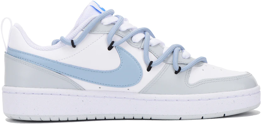 【訂製球鞋】Nike Court Borough Low 2 潮流學院風 解構 復古 英文 高街 低筒 板鞋 GS 藍灰 Order 【訂製球鞋】Nike Court Borough Low 2 潮流學院風 解構 復古 英文 高街 低筒 板鞋 GS 藍灰
