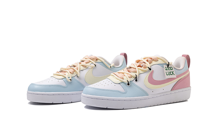 Shop [Kasut Tersuai] Nike Court Borough Low 2 'Kulit Biru' BQ5448-100（Team109-青春不打烊女款）