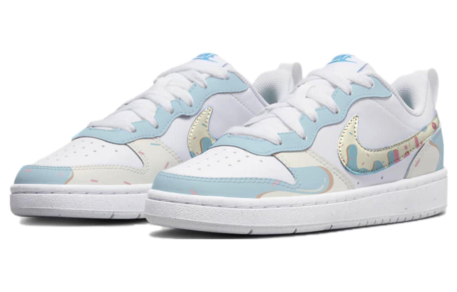 Lookbook 나이키 코트 버로우 로우 2 '블루핑크 하모니' (커스텀) BQ5448-100(TeamD-GS款蓝粉流韵)