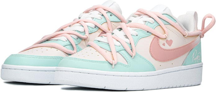 【定制球鞋】 Nike Court Borough Low 2 舒適百搭 禮盒 清新 低幫 板鞋 GS 藍粉 Shop 【定制球鞋】 Nike Court Borough Low 2 舒適百搭 禮盒 清新 低幫 板鞋 GS 藍粉